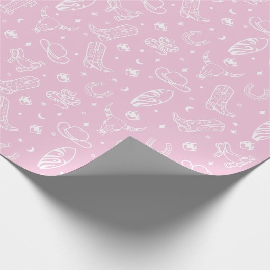 Roze Kustcowgirl Gift Cadeaupapier (Hoek)
