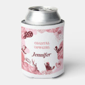 roze kustcowgirl koelbox blikjeskoeler (Blikje Voorkant)