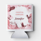 roze kustcowgirl koelbox blikjeskoeler (Achterkant)