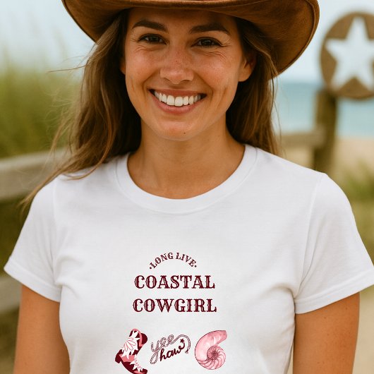 roze kustcowgirl T-shirt
