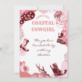 roze kustcowgirl vrijgezellenfeest kaart (Achterkant)