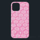 roze kustzeeschelppatroon Case-Mate iPhone case<br><div class="desc">Prachtig waterverf schelppatroon gepersonaliseerd met je initiaal.</div>