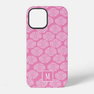  roze kustzeeschelppatroon iPhone 12 hoesje