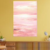 Roze Kustzonsondergang Abstract Canvas Afdruk (Insitu (Woonkamer))