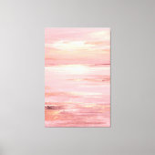 Roze Kustzonsondergang Abstract Canvas Afdruk (Voorkant)