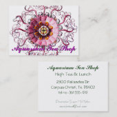 Roze kwal Ernst Haeckel Bloem Roze Visitekaartje (Voorkant / Achterkant)