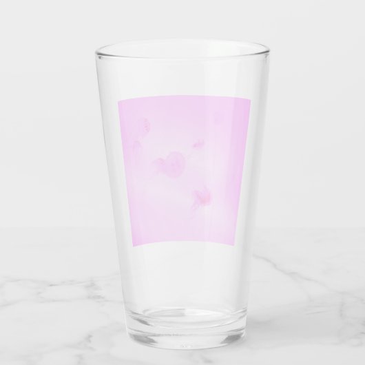 Roze kwal glazen beker (Achterkant)