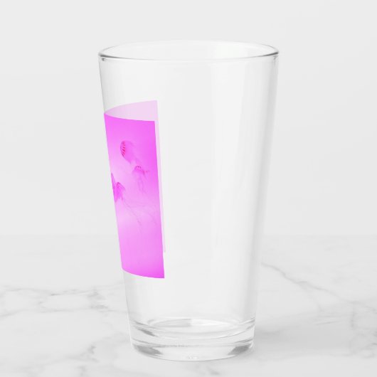 Roze kwal glazen beker (Links)