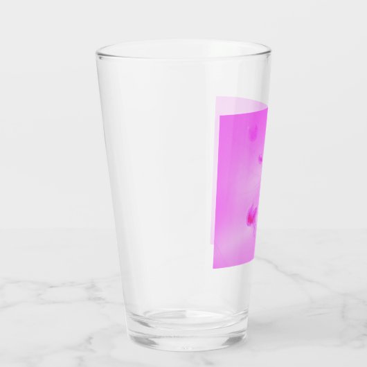 Roze kwal glazen beker (Rechts)