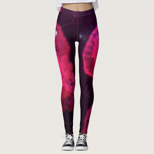 Roze kwal leggings (Voorkant)