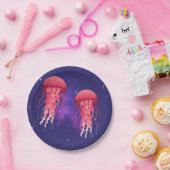 Roze kwal papieren bordje (Feest)