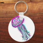 Roze kwal sleutelhanger (Voorkant)