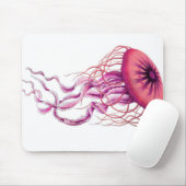 Roze kwallen Nautische Muismat/kustvisserij Muismat (Met muis)