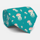 Roze kwallen - Stropdas (Opgerold)