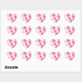 Roze Kwallen Waterverf Ocean Zee Creature Hart Sticker (Vel)