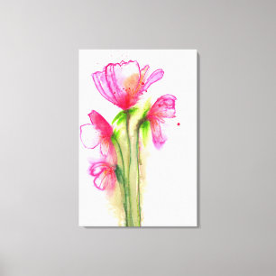 Roze kwartet canvas afdruk