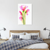 Roze kwartet canvas afdruk (Insitu (Slaapkamer))