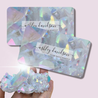 Roze Kwarts Crystal Visitekaartjes