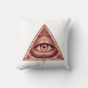 Roze Kwarts Driehoek Oog Kussen