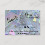  Roze Kwarts Kristal Dank u Kaarten Visitekaartje (Voorkant)