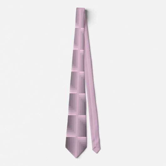 Roze Kwarts Labyrint Necktie Stropdas (Voorkant)