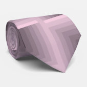 Roze Kwarts Labyrint Necktie Stropdas (Opgerold)
