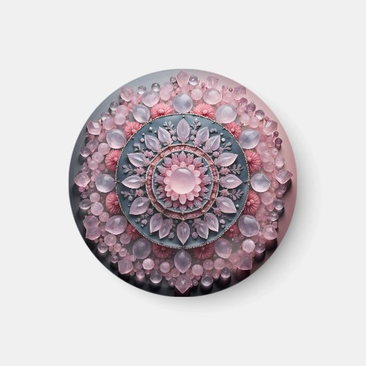 Roze Kwarts Magneet (Voorkant)