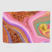 Roze Kwarts Majesteit Golfhanddoek (Horizontaal)