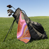 Roze Kwarts Majesteit Golfhanddoek (Groen)