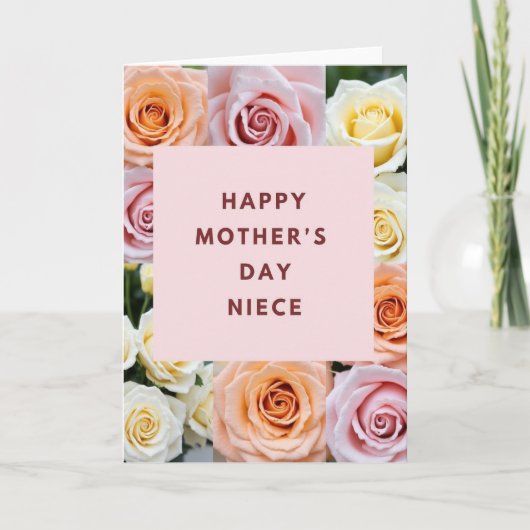 Roze Kwarts Moeders Liefde Kaart (Voorkant)