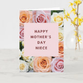 Roze Kwarts Moeders Liefde Kaart (Gele Bloem)