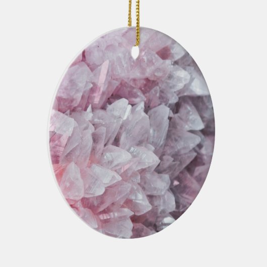 Roze kwartsgeest Lichaamsspiraalenergie Keramisch Ornament (Rechts)