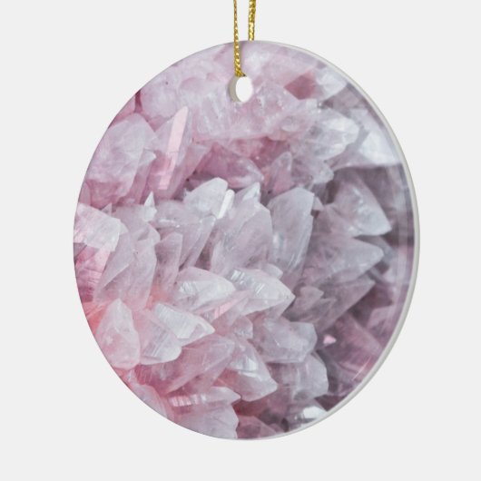 Roze kwartsgeest Lichaamsspiraalenergie Keramisch Ornament (Links)