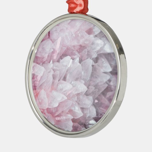 Roze kwartsgeest Lichaamsspiraalenergie Metalen Ornament (Links)
