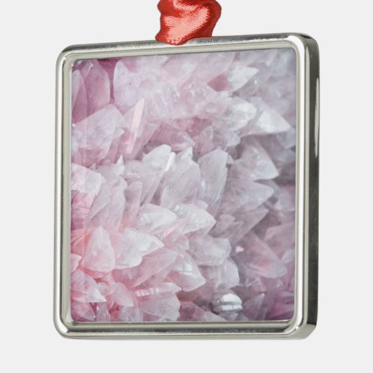 Roze kwartsgeest Lichaamsspiraalenergie Metalen Ornament (Links)