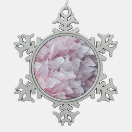 Roze kwartsgeest Lichaamsspiraalenergie Tin Sneeuwvlok Ornament