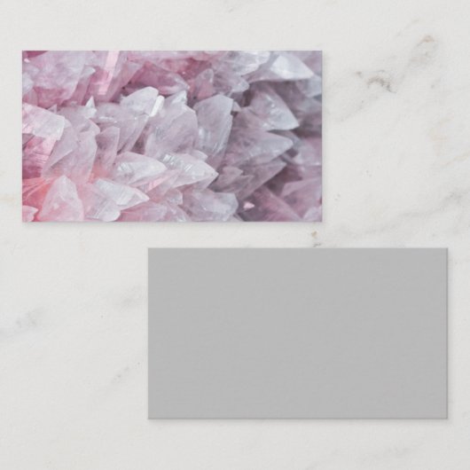 Roze kwartsgeest Lichaamsspiraalenergie Visitekaartje (Voorkant / Achterkant)