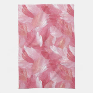 Roze Kwaststreek Glitter Abstract Patroon Theedoek