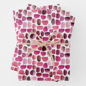 Roze Kwaststreken Inpakpapier Vellen (In situ)