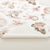 Roze Kwekerij Custom Name Baby Girl Sherpa Deken (3/4)