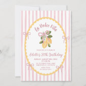 Roze La Dolce Vita Italiaanse verjaardag Kaart (Voorkant)