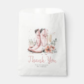 Roze Laarzen & Borrelende Champagne Glas Bruidsdou Bedankzakje (Voorkant)