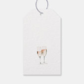 Roze Laarzen & Borrelende Champagneglas Bruidsdine Cadeaulabel (Achterkant)