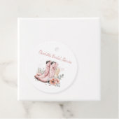 Roze Laarzen & Borrelglazen Bruidsmeisjesfeest Bedankjes Labels (In situ)