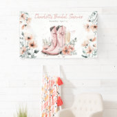 Roze Laarzen & Bruisende Champagneglas Bruiloft  Spandoek (Insitu)