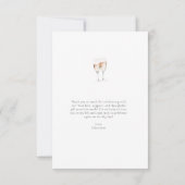 Roze laarzen & bubbelig champagneglas Vrijgezellen Bedankkaart (Achterkant)