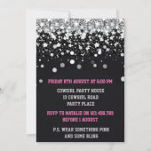 Roze laarzen en Bling Bachelorette Party Kaart (Achterkant)