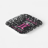 Roze laarzen en Bling Bachelorette Party Papieren Bordje (Gebogen)