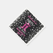 Roze laarzen en Bling Bachelorette Party Servet (Hoek)