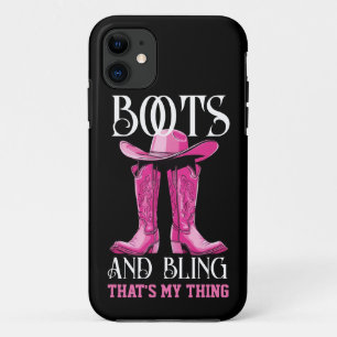 Roze laarzen en Bling Dat is mijn ding Case-Mate iPhone Case
